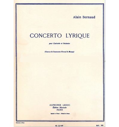 Concerto lyrique (cl & pno) Concours Picardie 2007...