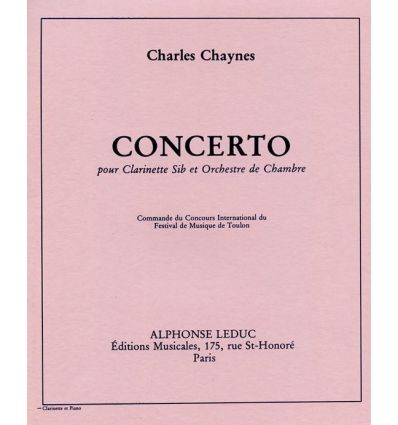 Concerto (réd. cl & pno) 1978, publ. 1979