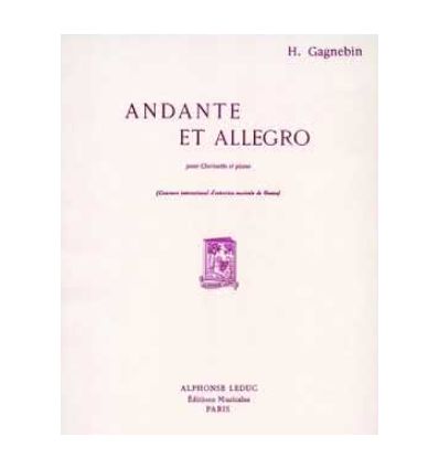 Andante et allegro (clarinette et piano)
