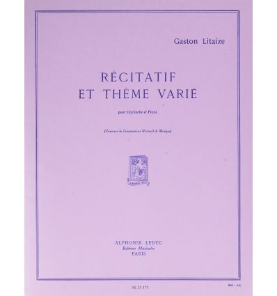 Récitatif et thème varié (clarinette et piano)