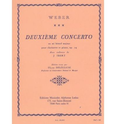 Concerto n°2 op.74, Cadence ibert (Cl & piano, Led...