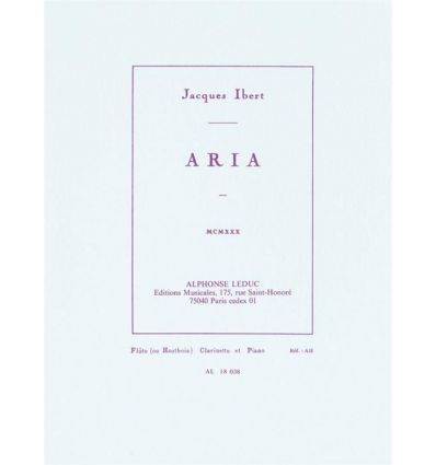 Aria (Version fl ou hb, Cl, Pno)