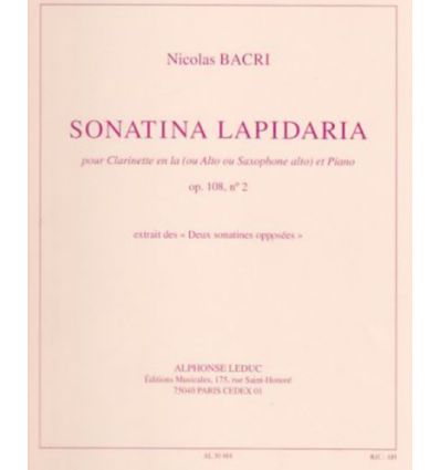 Sonatina Lapidaria Op.108 n°2