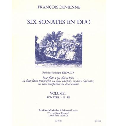 6 sonates en duo. Vol.1 : 1-3 (2 cl ou 2 sax) Orig...
