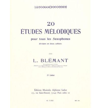 Vingt études mélodiques Vol.2
