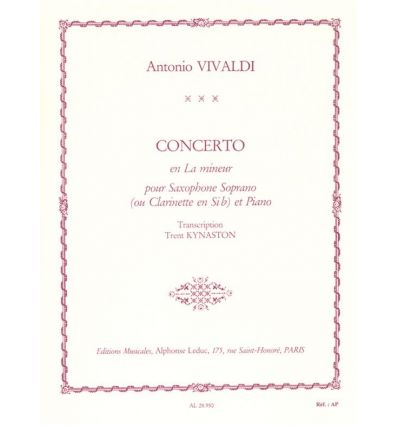 Concerto en la mineur (Sax sop ou cl. sib & piano)...