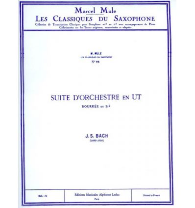 Suite en ut:Bourree (Sax sib & piano)(Classiques, ...