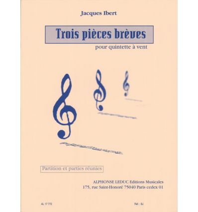 3 Pieces breves (Quintette à vent) Score et Partie...