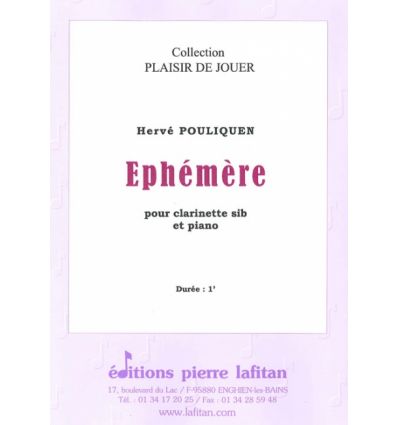 Ephémère (clarinette et piano) Lafitan, 2017 (Concours Picar...