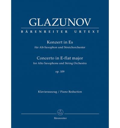 Concerto for alto sax and piano, ed. Barenreiter 2...