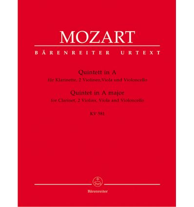 Quintett in A KV 581 (Cl & cordes) Urtext Barenrei...