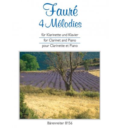 4 Melodies, arr. clarinet & piano. Les Berceaux, S...