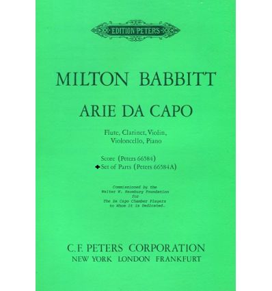 Arie Da Capo (1974) Flöte, Klar., Violine, Violonc...