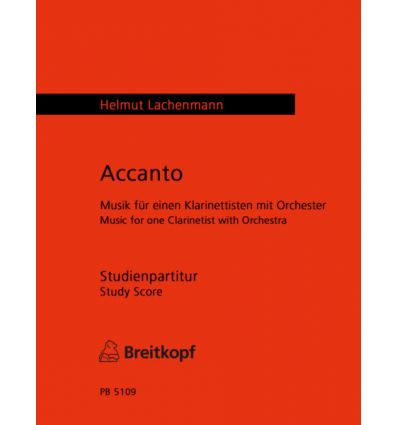 Accanto Music for a clar.player with orch.: study ...