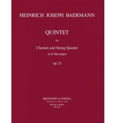Quintet op.23, cl. & cordes. Parties, éd. Musica R...