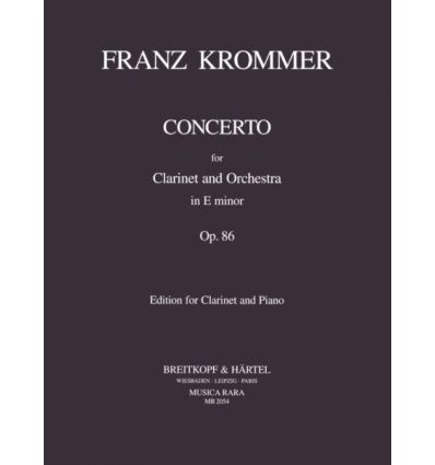 Concerto op.86 in e minor (cl.in A& piano, Orig. F...