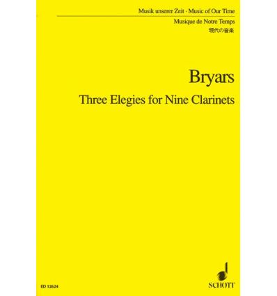 Three Elegies for 9 clarinets: set of parts (score...