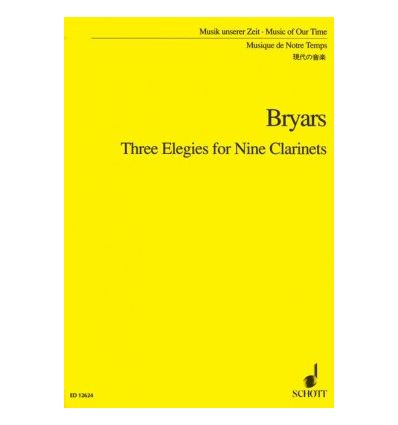 Three elegies for nine clarinets (Score)