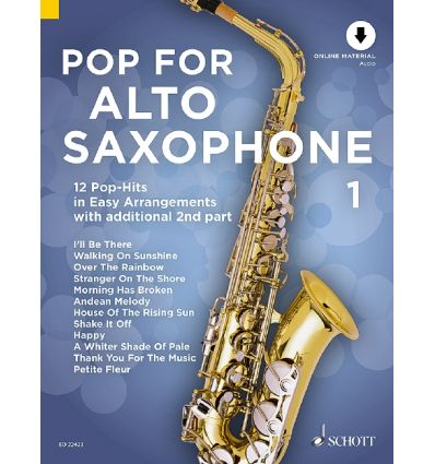 Pop for alto sax (1 ou 2 sax+CD) 12 Hits: Klingand...