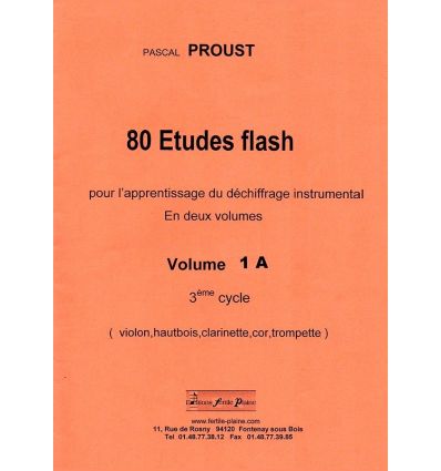 80 Etudes flash, vol.1A (clarinette) éd. Fertile P...