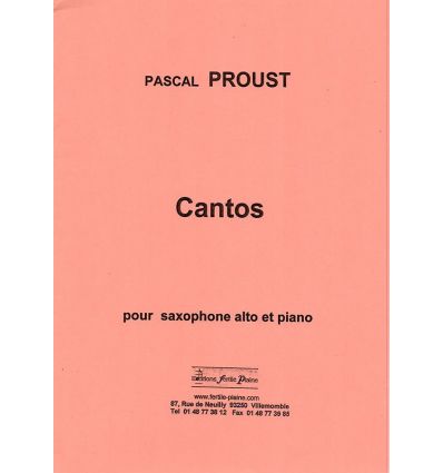 Cantos (version sax alto et piano), ed. fertile pl...