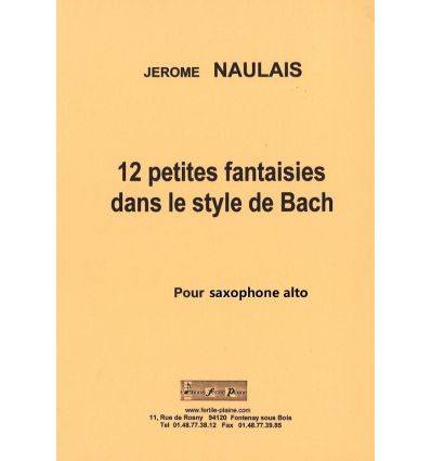 12 petites fantaisies dans le style de Bach (sax a...