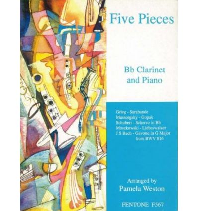 5 Pieces (Cl & piano). Grieg:Sarabande, Moussorgsk...