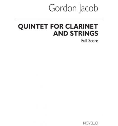 Quintet for cl & strings : score (parties : voir 1...