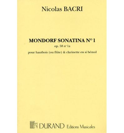 Mondorf Sonatina op.58 N°1A (hautbois et clarinett...