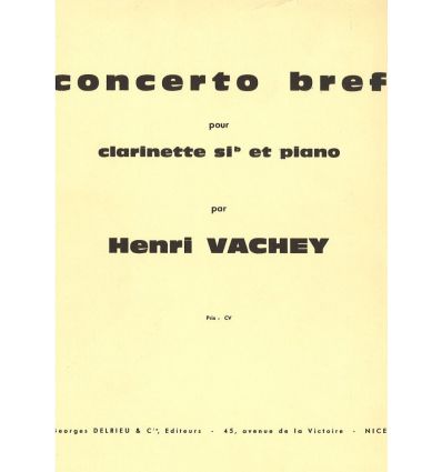 Concerto bref (Cl & piano)