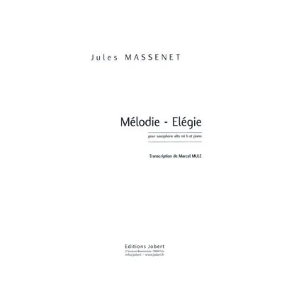 Melodie-Elegie op.10 (sax & piano)