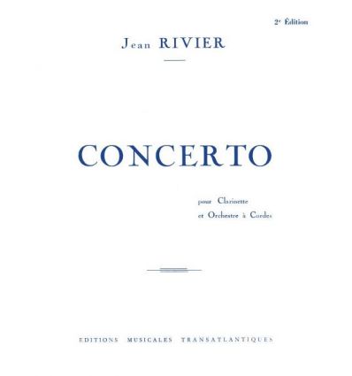 Concerto (1958, réduction clarinette et piano) 2e ...
