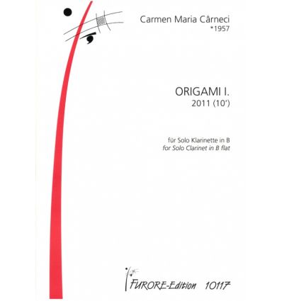 Origami I for solo clarinet. Rapid changes of toni...