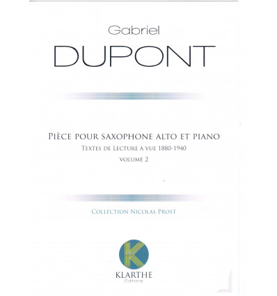 Pièce pour saxophone alto et piano Vol.2