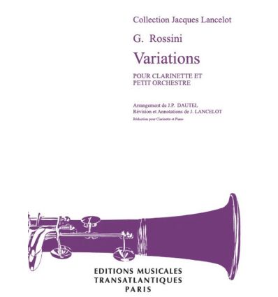Variations cl & petit orch (réd. cl & piano, ed. T...